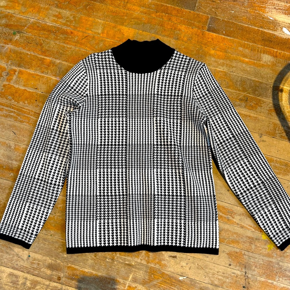 Black & White Checkered Sweater